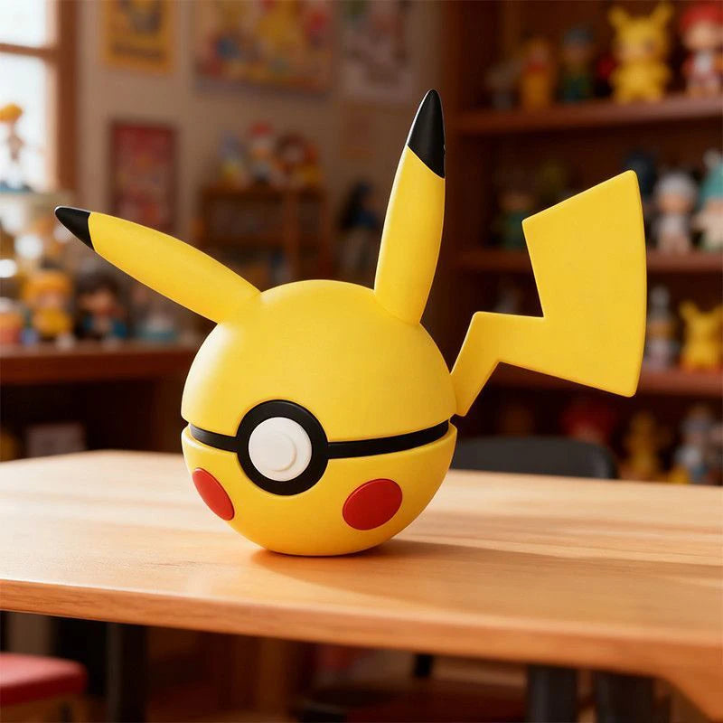 Pokemon Pokeball Figurine Pikachu Anime Character 3D Model Desktop Ornament Cartoon Collectible Decoration Perfect Gift for Fans