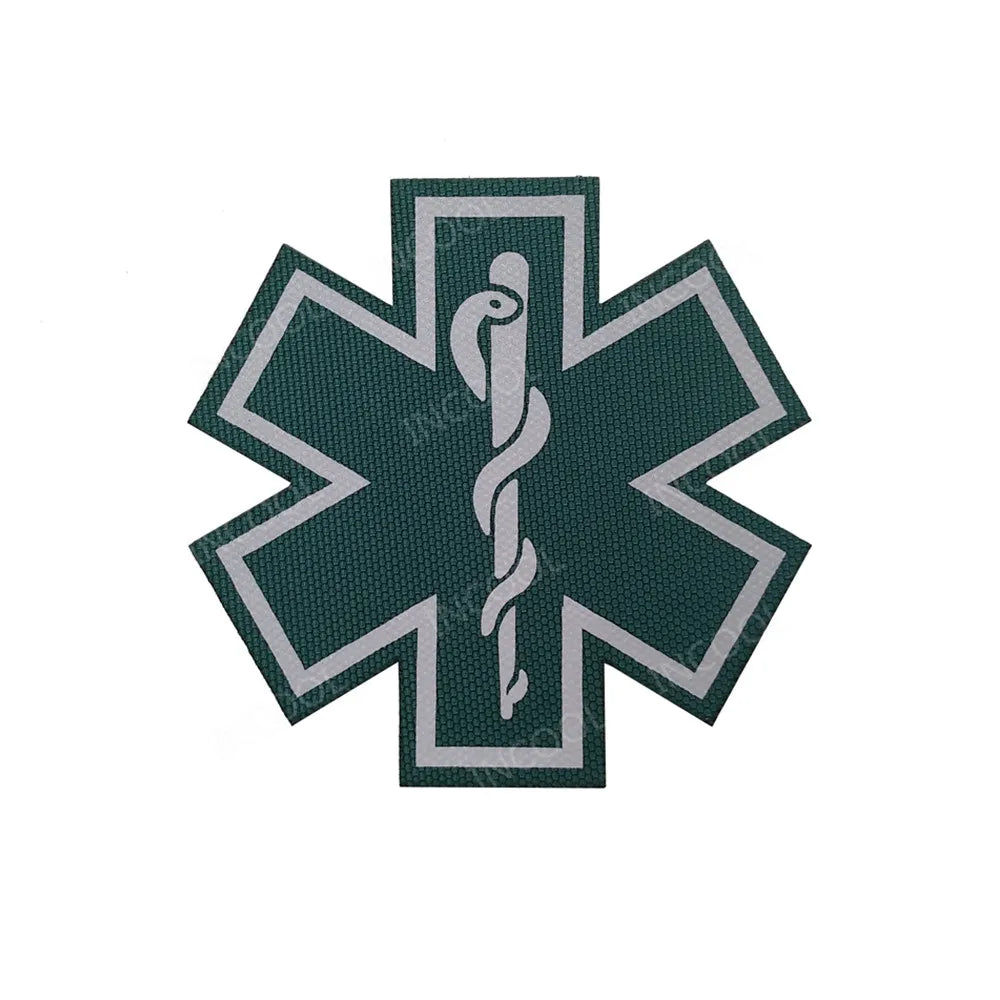 PVC Medic PARAMEDIC Skull Patches Decorative Patches Strip Combat Rubber Chevron IR Reflective Appliqued
