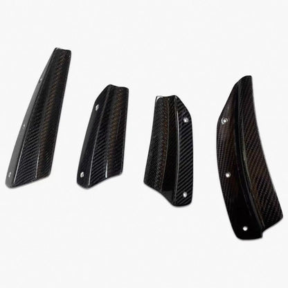 For Toyota GR YARIS Carbon Fiber Front Bumper Wind Blade Front Wind Blade Side Duck Wing Car Styling Auto Accessories 4Pcs