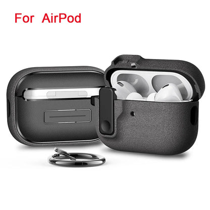 Protective Case for AirPods Pro 2 Cover Luxury Earphone Cover Case for Apple AirPods 4 3 Air Pods Shockproof Sleeve With Hook