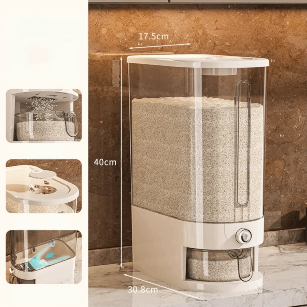 New Insect-proof Rice Storage Container 5/10KG Moisture Proof Dry Food Dispenser Rice Sealed Box Pantry Organization