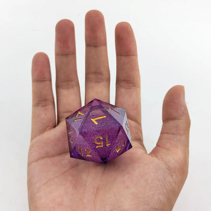 35mm Large Single Polyhedral Resin Quicksand Dice Entertaining Board Game Toys