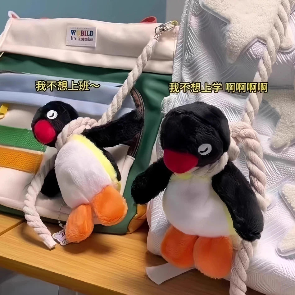 New 16CM Pingu Sling Plush key khain Pendant Cute Animal Doll Backpack Pendant Bag Accessories Children's Decorative Gifts