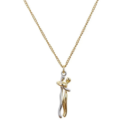Hip Hop Enbrace Couple Pendant For Women Men Punk Lovers Hug Necklace Promise Jewelry Party Gifts New Fashion