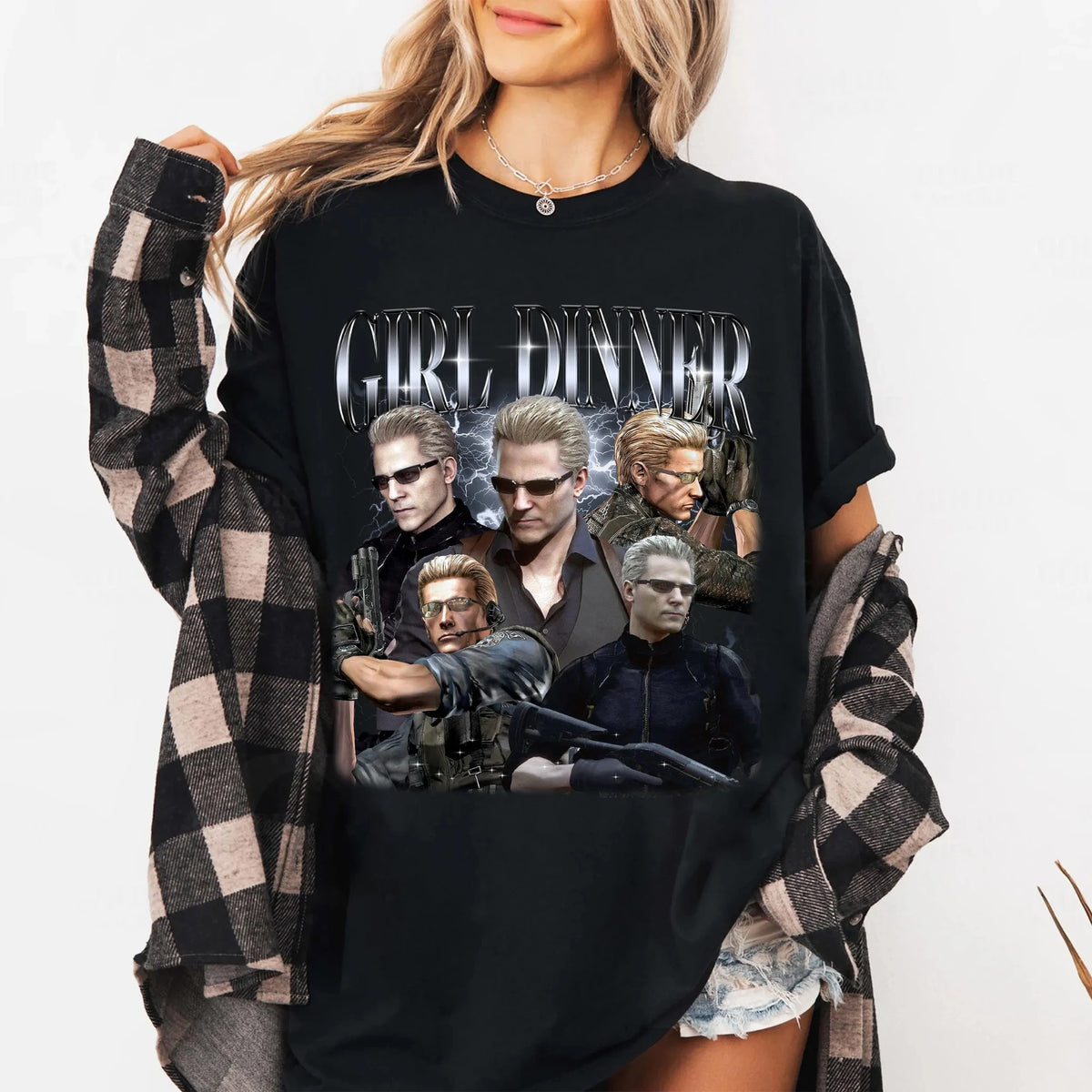 Resident Evil Albert Wesker Printed Women's T-shirt Fashion Trend Top Spring/Summer Pure Cotton Unisex Short Sleeve T-shirt