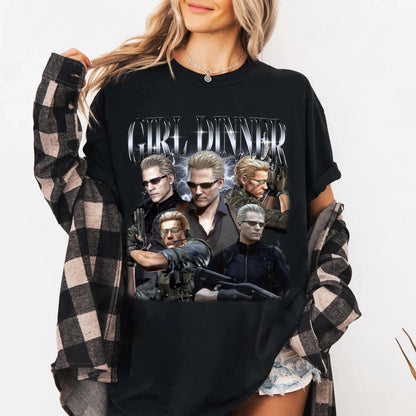 Resident Evil Albert Wesker Printed Women's T-shirt Fashion Trend Top Spring/Summer Pure Cotton Unisex Short Sleeve T-shirt