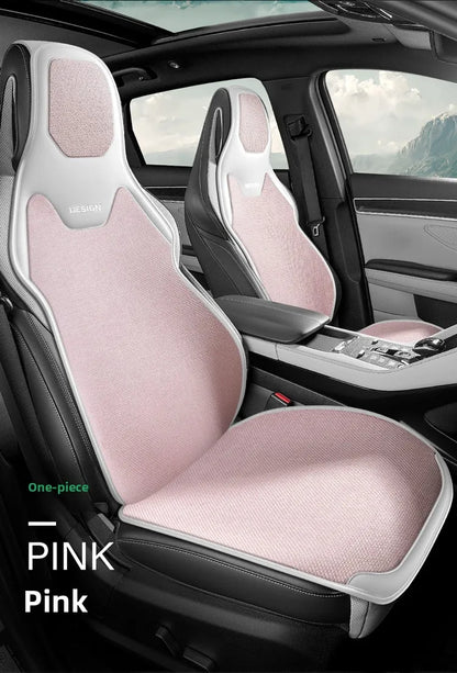Universal Linen Car Seat Cover Four Season Flax Comfortable Breathable Anti-Slip Car Covers Cushion SUV Sedan Seat Protection