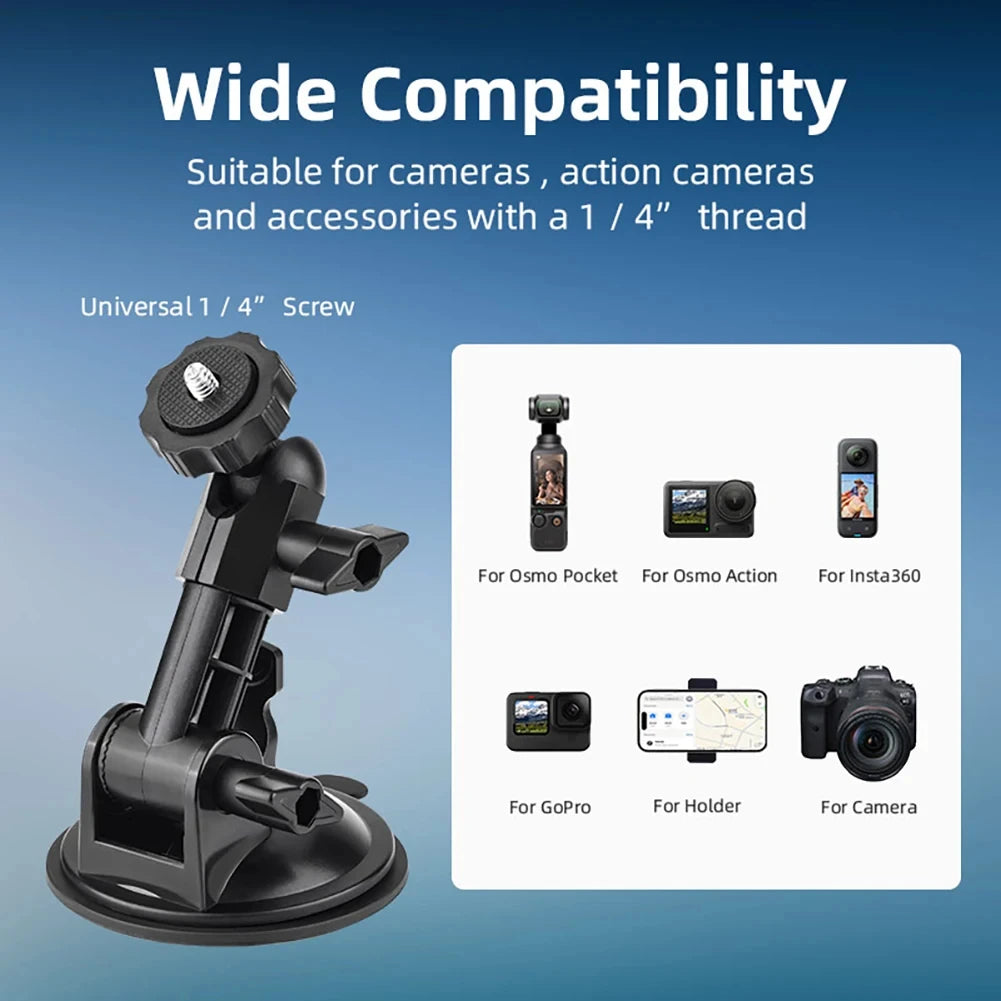 For DJI OSMO Pocket 4P/4/3 Camera Car Holder Bar Suction Cup Mount Adapter Gimbal Camera Car Mounted Holder Camera Accessories