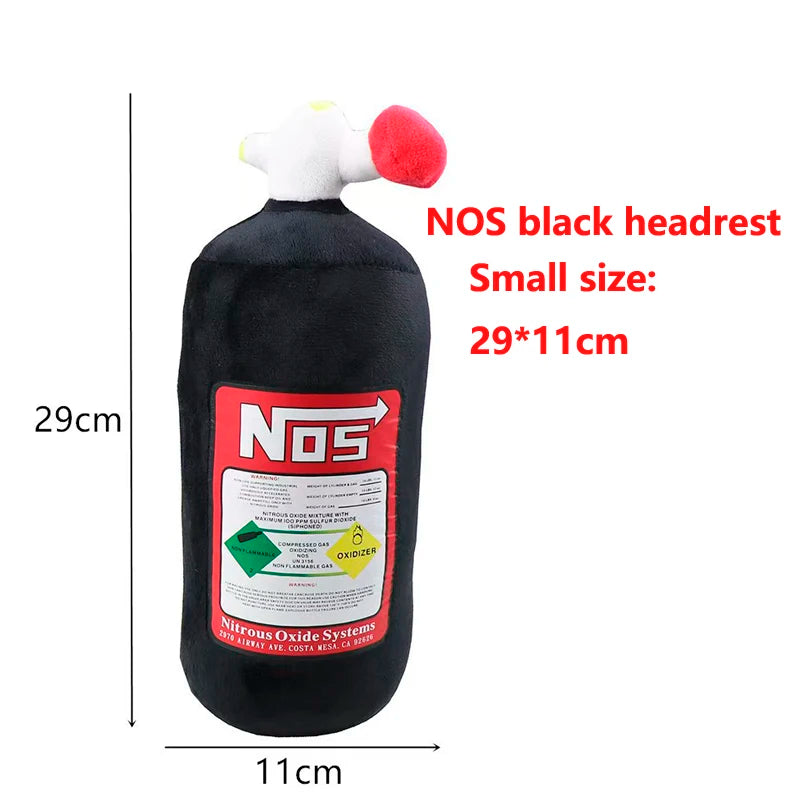 Car Seat NOS Headrest Pillow Universal Plush Neck Pillow Cushion Nos Bottle Stuffed Toys Soft JDM Cushion Gifts Car Interior