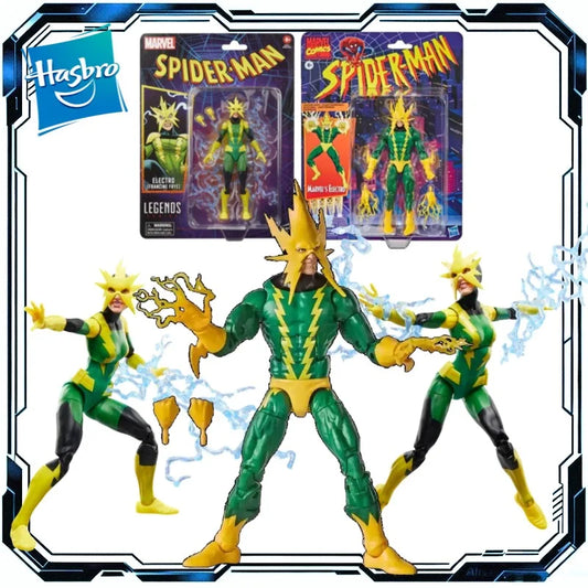 Hasbro Marvel Legends 6 Inch Spider-Man Retro Cardback Electro Max Dillon Francine Frye Collectible Action Figure Decoration