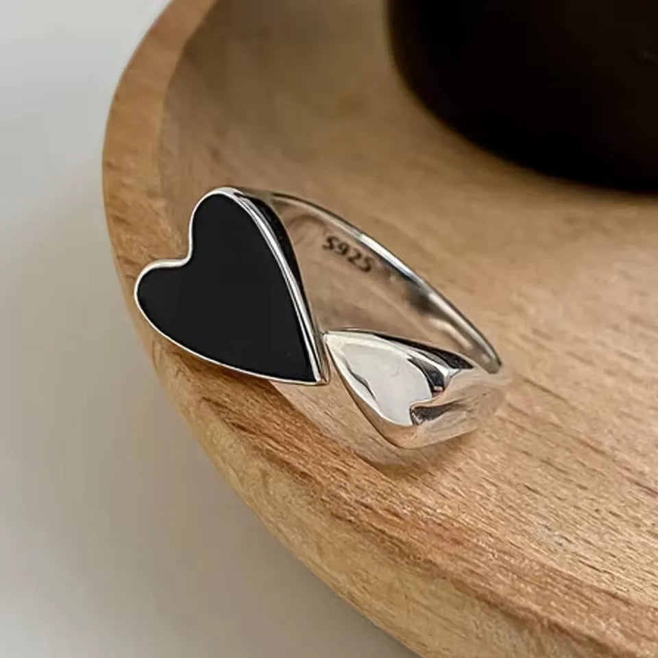 PANJBJ 925 Sterling Silver Geometry Crystal Ring For Women Ellipse Exaggerated Punk Water Drop Open Jewelry Gift Dropshipping