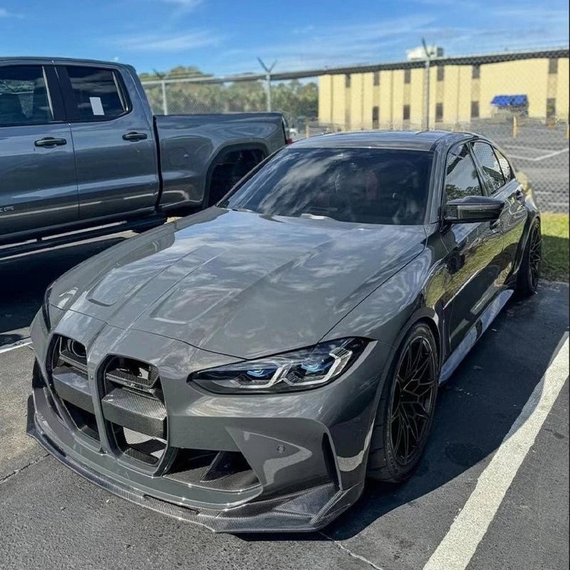 Front Bumper Lip For BMW M3 M4 G80 G82 2021 2022 2023 2024 Front Shove Splitter Guard Blade Upgrade Body Kits Auto Parts Tuning