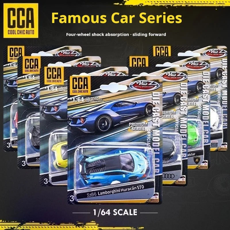 CCA 1:64 Pagani Zonda Diecast Model Car Official Licensed Alloy Toy Car with Working Suspension Free Wheel Collectible Gift