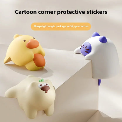 Baby table soft corner anti-collision sticker silicone window table hemming cartoon soft right angle protective cover