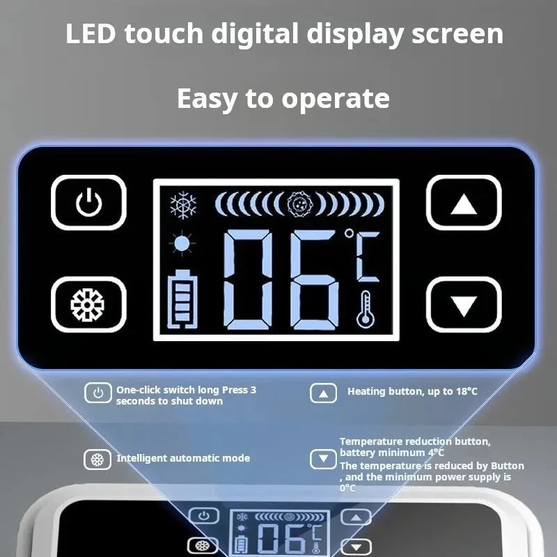 Insulin Drug Refrigerator LED Large Screen Double-Layer Insulin Refrigerator Car Portable Constant Temperature Refrigerator