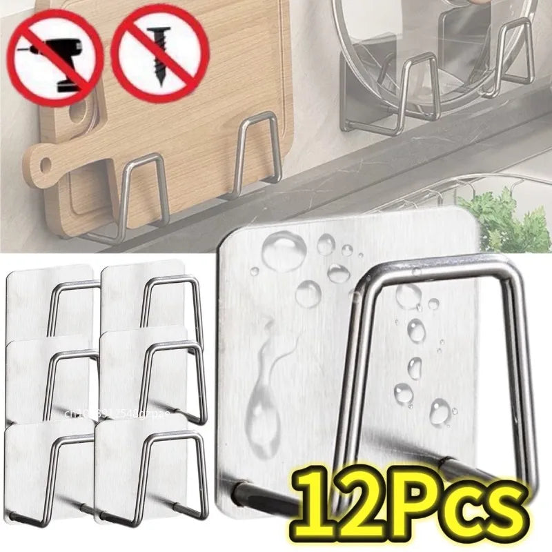 Kitchen Sponges Holder Stainless Steel Sink Shelf Adhesive Holders Drain Drying Rack Wall Hooks Accessories Storage Organizer