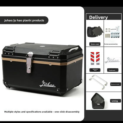 68L Electric Vehicle Trunk Large-Capacity Universal Motorcycle Tail Box Waterproof Electric Bike Delivery Storage Box