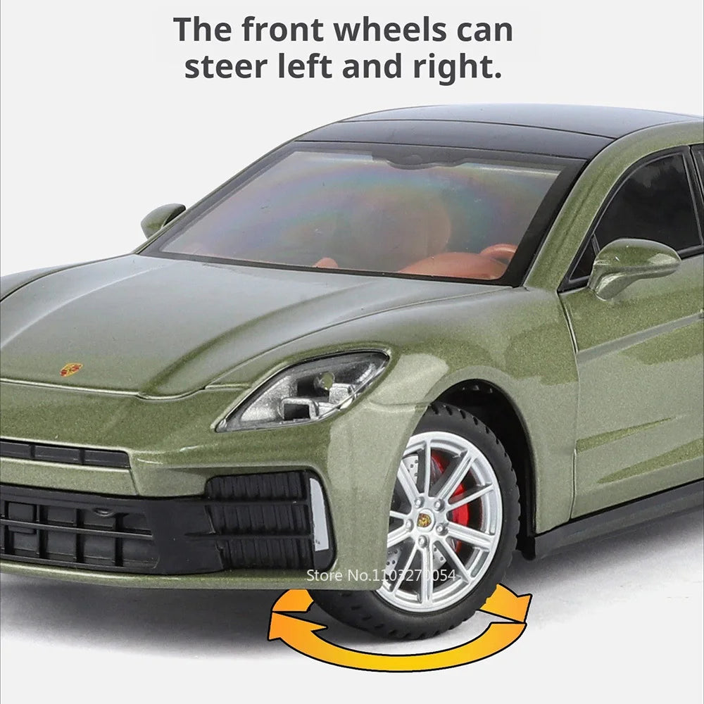 1:24 Panamera Cayenne Alloy Model Diecast Car Miniature Toys Doors Opened Sound Light Pull Back Sports Cars Kids Christmas Gifts