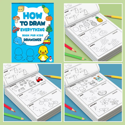 Kids Step-by-Step Drawing Book Learn How to Draw Everything Easy Tutorial For Children Creative Gifts Drawing Educational Toys