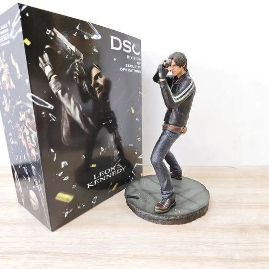 New 30cm Resident Evil 6 Leon Kennedy Scale Middle Aged Man Limited Angle Collectible Statue Desktop Decor For Game Collectors