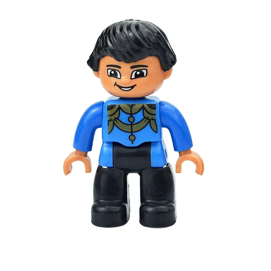 Figures Dolls Big Size Building Blocks Family Action Workers Doctor Police Farmer Compatible Large Bricks Duploes Kid Toys