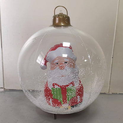 24inch Inflatable Christmas Ball Ornaments, Pvc Snowman Inflatable Christmas Decorative Balls, Suitable for Outdoor Yard, Front Porch, Swimming Pool (Christmas Tree) Inflatable Christmas Ball Decorations