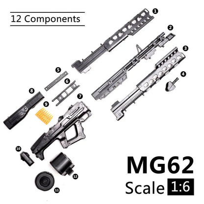1/6 Scale Assemble Gun MG62 Fit 12 Action Figures MG Gundam Model