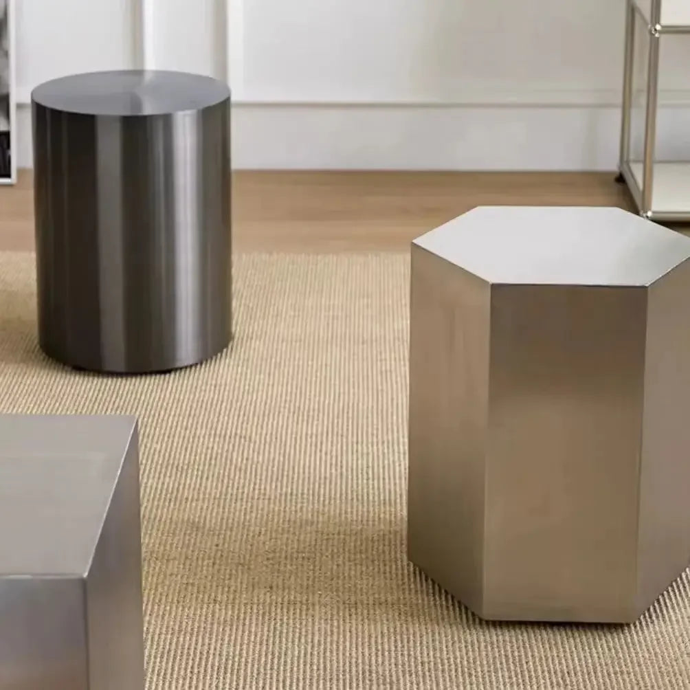Metal Craft Stainless Steel Home Living Room Sofa Side Table Home Living Room Stool Bedroom Dressing Stool Study Desk Stools