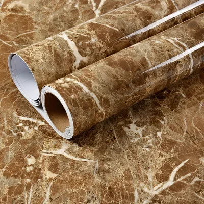 Marble Pattern Kitchen Oil Stickers Self Adhesive Waterproof Cabinet Stove Countertop Desktop Bathroom Renovation Wallpaper Home