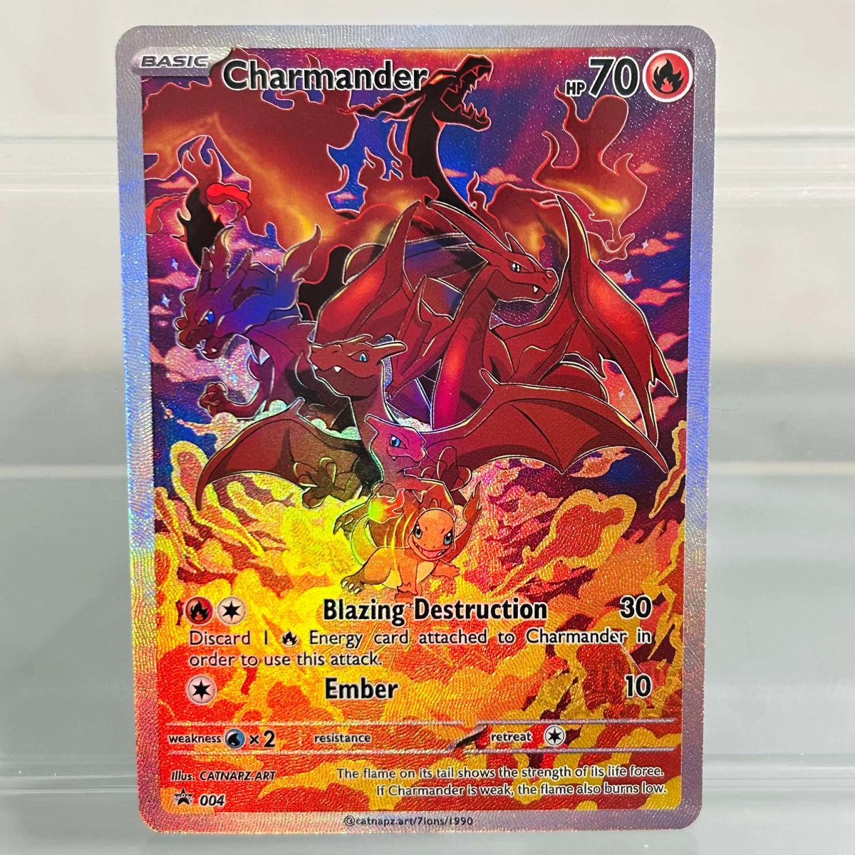 Dark Charizard ex English Card Holographic Foil DIY Premium Anime Collection Card