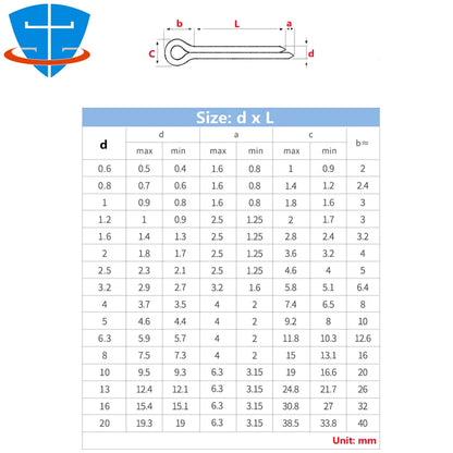 M1M1.2M1.5M2 M3 M4 M5 M6 M8 Stainless Steel U Shape Type Spring Cotter Hair Pin Steel Pins Split Clamp Open Elastic Clip for Car