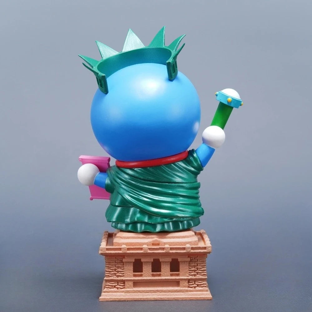 20cm/7.87in Anime Doraemon Figure Doraemon Cosplay Statue of Liberty Action Figures Pvc Statue Collection Model Toys Gifts