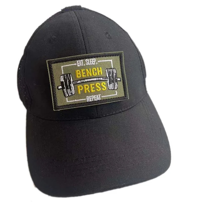 No Pain No Gain,Fitness Morale Badges,Bench,Press,Deadlift Weightlifting Clothes Applique Tactical Emblem Embroidered Patches