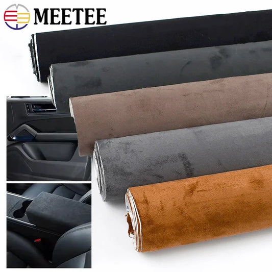 20-100cm Suede Leather Fabrics for Car Interior Modification Self-adhesive Splicing Cloth DIY Door Panel Workbench Wrap Sticker