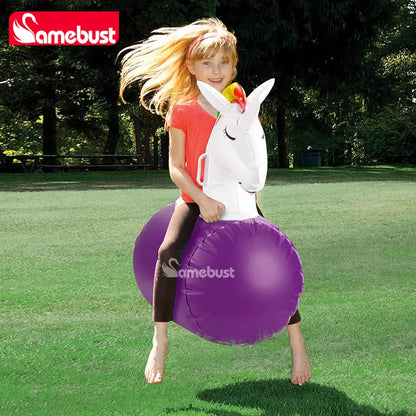 Camebust Inflatable Hopping Toddlers Toys Bouncy Unicorn Horse Dinosaur, Kids Ride On Bouncer, Jumping Bouncing Animal Hopper