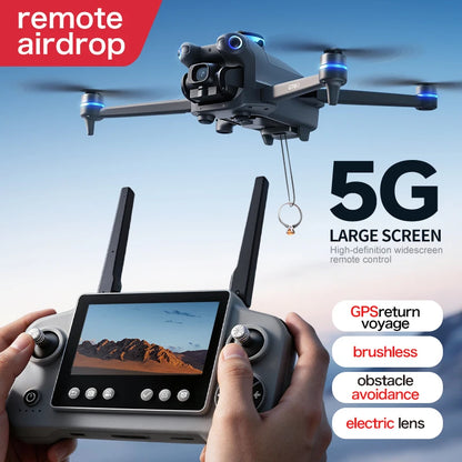 New 2026 GT60 Airdrop Drone GPS Return 5G 6K HD Camera Screen Remote Omnidirectional Obstacle Avoidance Dron RC Toy Best Gift