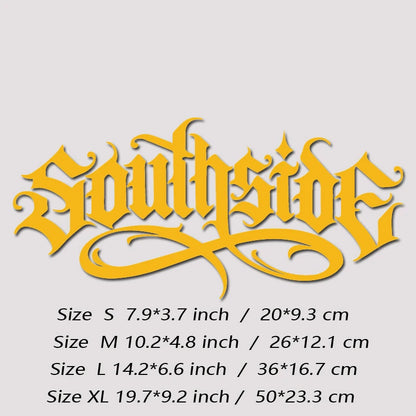 Southside High-Quality Waterproof Car Decal Unique Font Personalized Auto Sticker for Vehicle Decoration