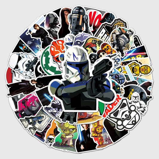 50pcs Star Wars Graffiti Stickers Suitcase Laptops Phones Scrapbooks Water Cup Guitar DIY Decorate Decals