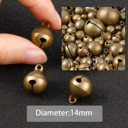 5-50pcs 6/8/10/12/14/16/18/20/25mm Bronze Metal Jingle Bells Loose Beads Festival Party Christmas Decor DIY Crafts Accessories