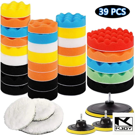 kkjoy Scratch Remover Foam Pads Polishing Buffer Kit suit for auto motorcycle