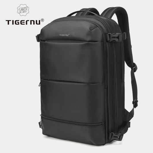 Tigernu Vacuum Compression Backpacks Men Travel Backpack Expandable USB Bag Large Capacity 17 Laptop Bags For School Cabin Bags