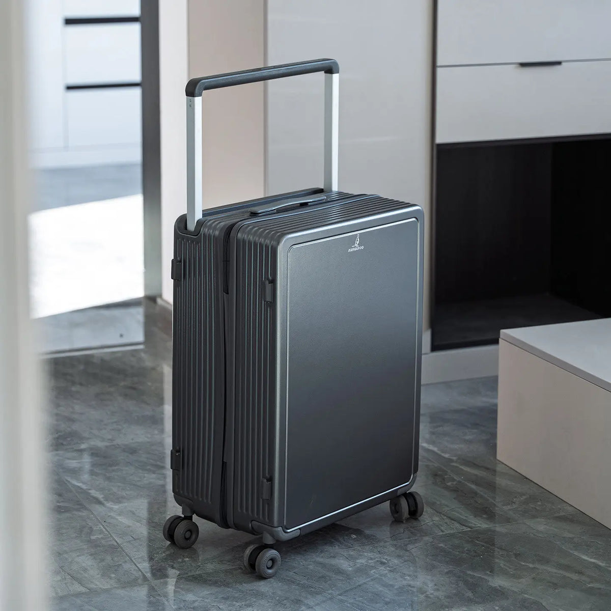 KLQDZMS Suitcase Women's Zipper Boarding Box Men's Aluminum Frame Trolley Case 20"24"26"28 Inch Large Capacity Travel Luggage
