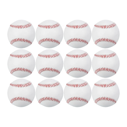 3/6/12pcs Baseball Hard Baseballs Bulk Standard Size Adult Leather Practice Training Baseball Unmarked Baseballs for Pitching 9"