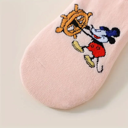 5/10 Pairs of Sweet and Cute Candy Colored Cartoon Women's Knitted Short Socks Lightweight Breathable Invisible Ankle Socks