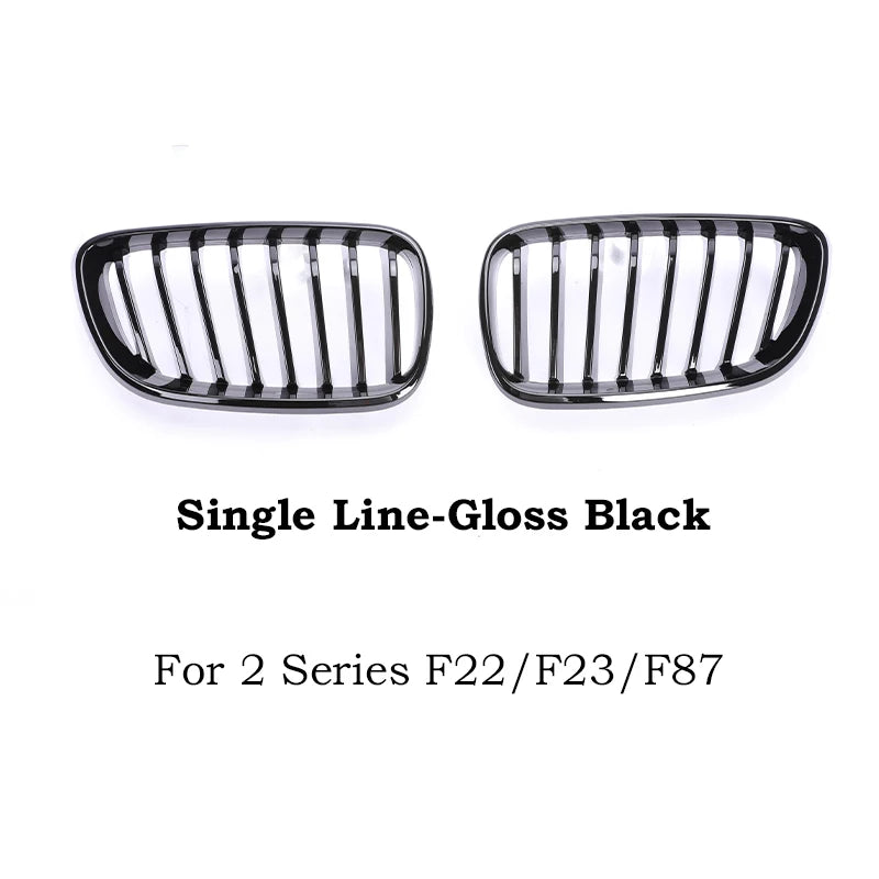 Chrome Silver Frame Grill M Color Double Slat Kidney Grille For BMW 2 Series F22 F23 M2 F87 218i  220i 228i 230i M235i M240i