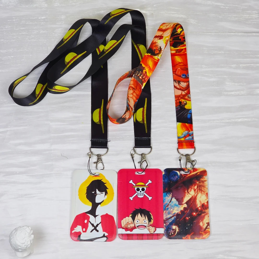 Anime Cartoon Credential Holder Keychains Neck Lanyard For Pass Card Anime Credit Card Holder Keychain Straps Wholesale