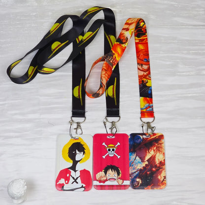 Anime Cartoon Credential Holder Keychains Neck Lanyard For Pass Card Anime Credit Card Holder Keychain Straps Wholesale