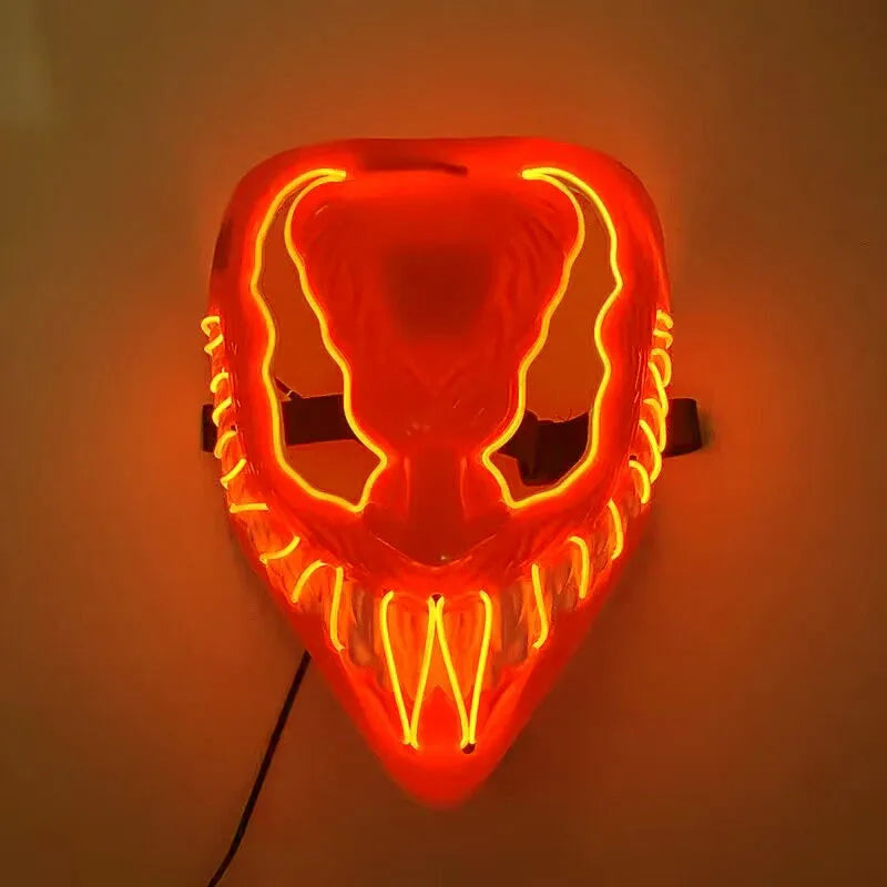 Horror Halloween GlowMasks Led Luminous Scream Venom Mask Carnival Masquerade Party Cosplay Scorpion Mask New