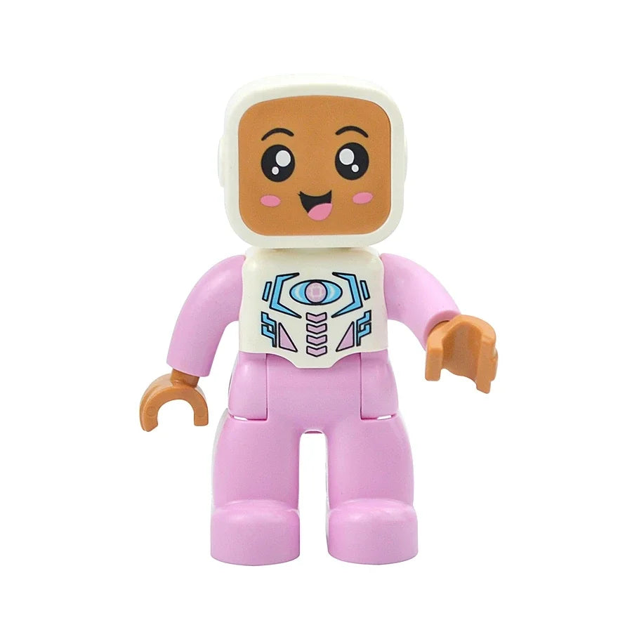 Figures Dolls Big Size Building Blocks Family Action Workers Doctor Police Farmer Compatible Large Bricks Duploes Kid Toys