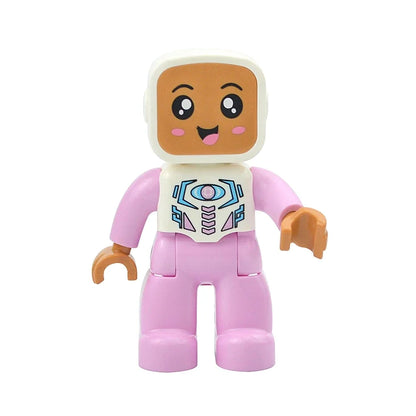 Figures Dolls Big Size Building Blocks Family Action Workers Doctor Police Farmer Compatible Large Bricks Duploes Kid Toys